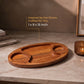 Wooden Serving Platter with Dip