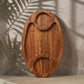 Wooden Serving Platter with Dip