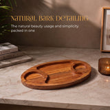 Wooden Serving Platter with Dip