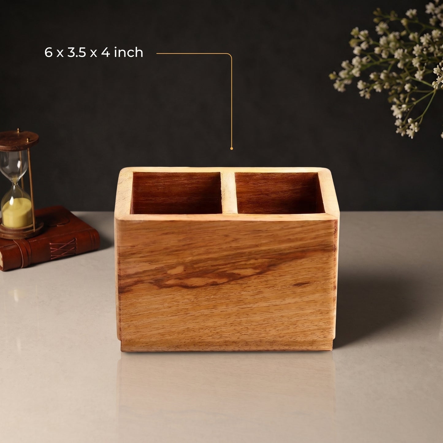 Wooden kitchen tool organizer