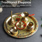 Brass Puja Thali Set - Traditional Grandeur for Every Celebration