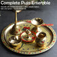 Brass Puja Thali Set - Traditional Grandeur for Every Celebration
