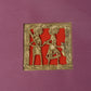 Dhokra Wall Art | Handcrafted Brass Tribal Figures | 9.5×9.5 Inch