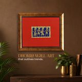 Dhokra Wall Art | Four Tribal Figures in Procession |10×11.6 inch