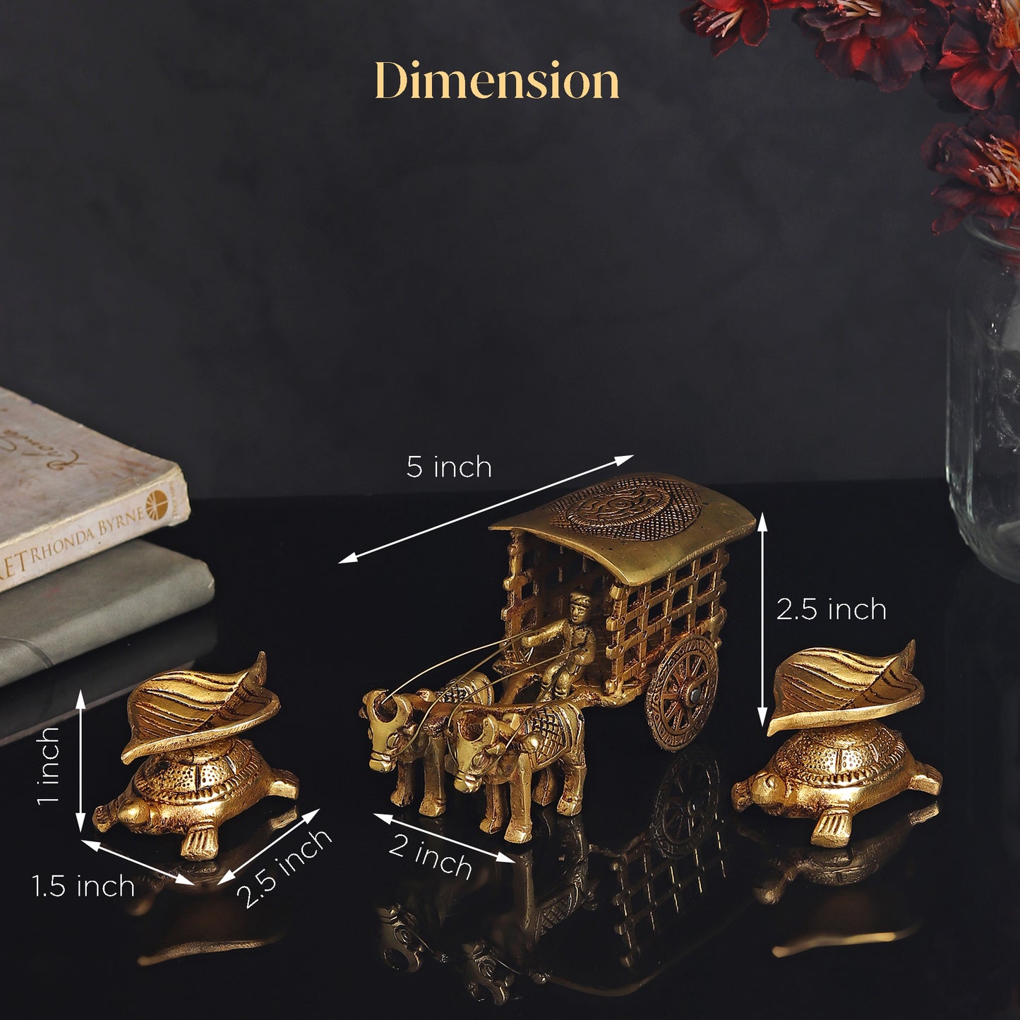 Brass Bullock Cart & Kuber Diyas