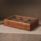 Rectangular Wooden Dry Fruits and Spice Box with 6 Containers